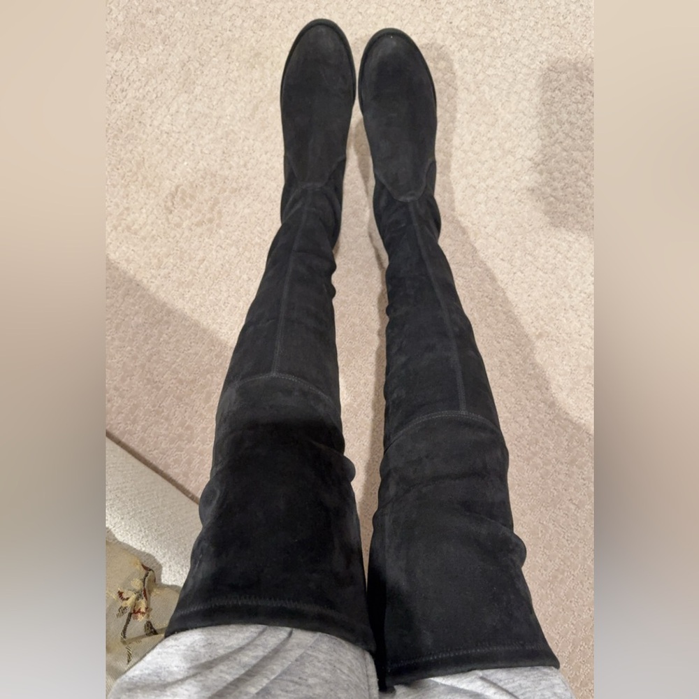Black Over-the-Knee Women's Boots - Picture 6 of 8